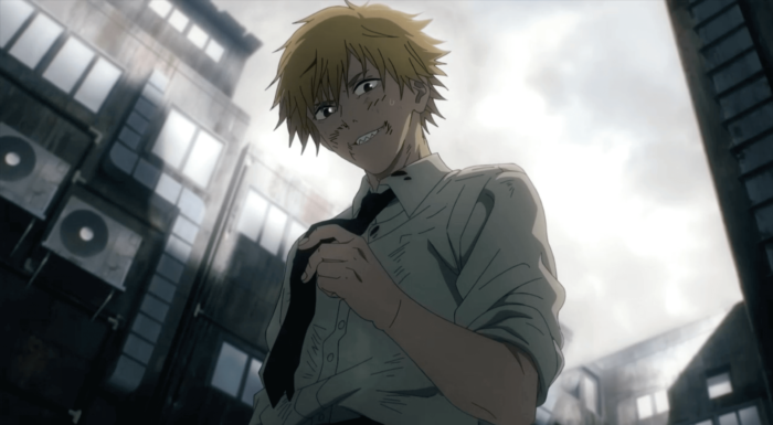 Denji from Chainsaw Man smiling artwork